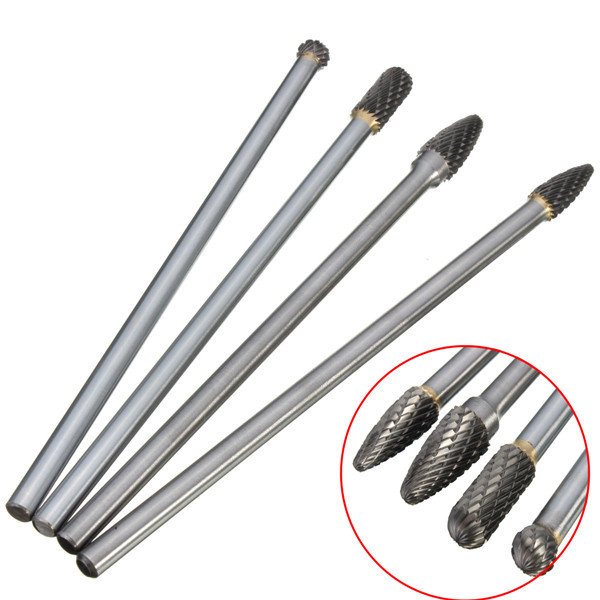 Dremel Rotary Burr - 1/4 Inch Shank Carbide Cutter | 6 Inch CNC Engraving Bit